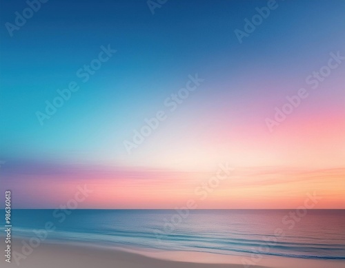 Soft gradient sunset over a calm sea