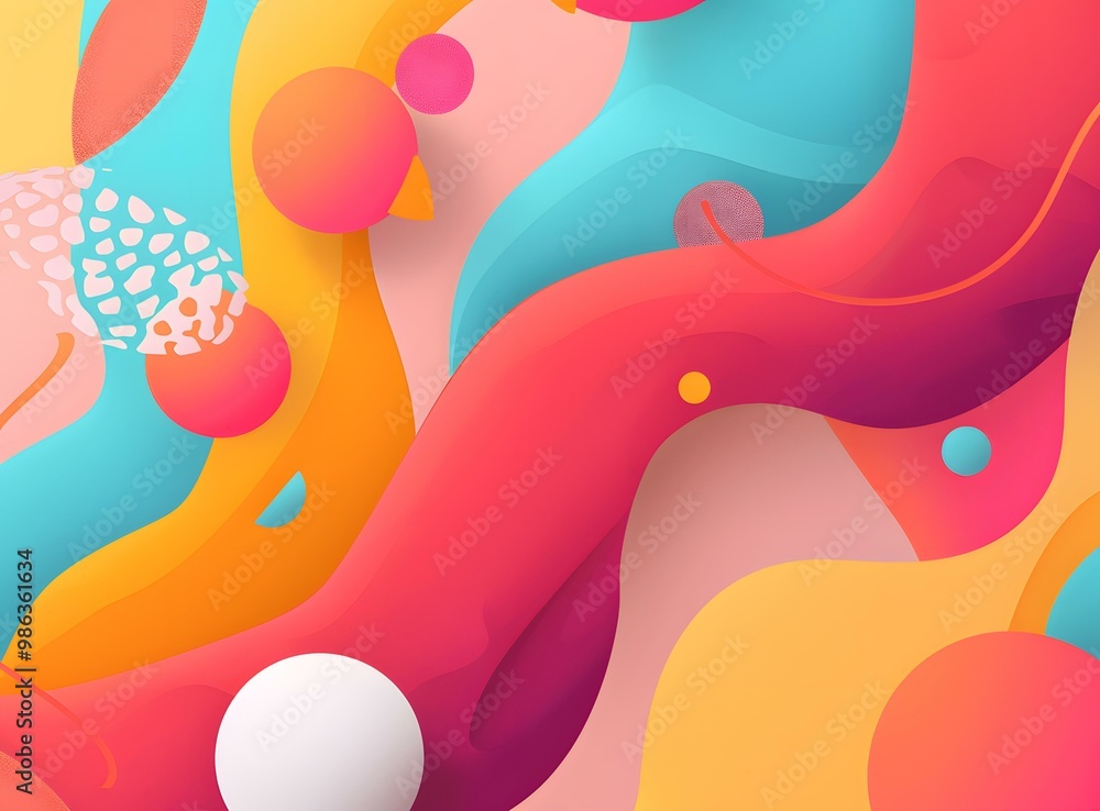 Abstract Colorful Background With Fluid Shapes Abstract Colorful Background With Fluid Shapes
