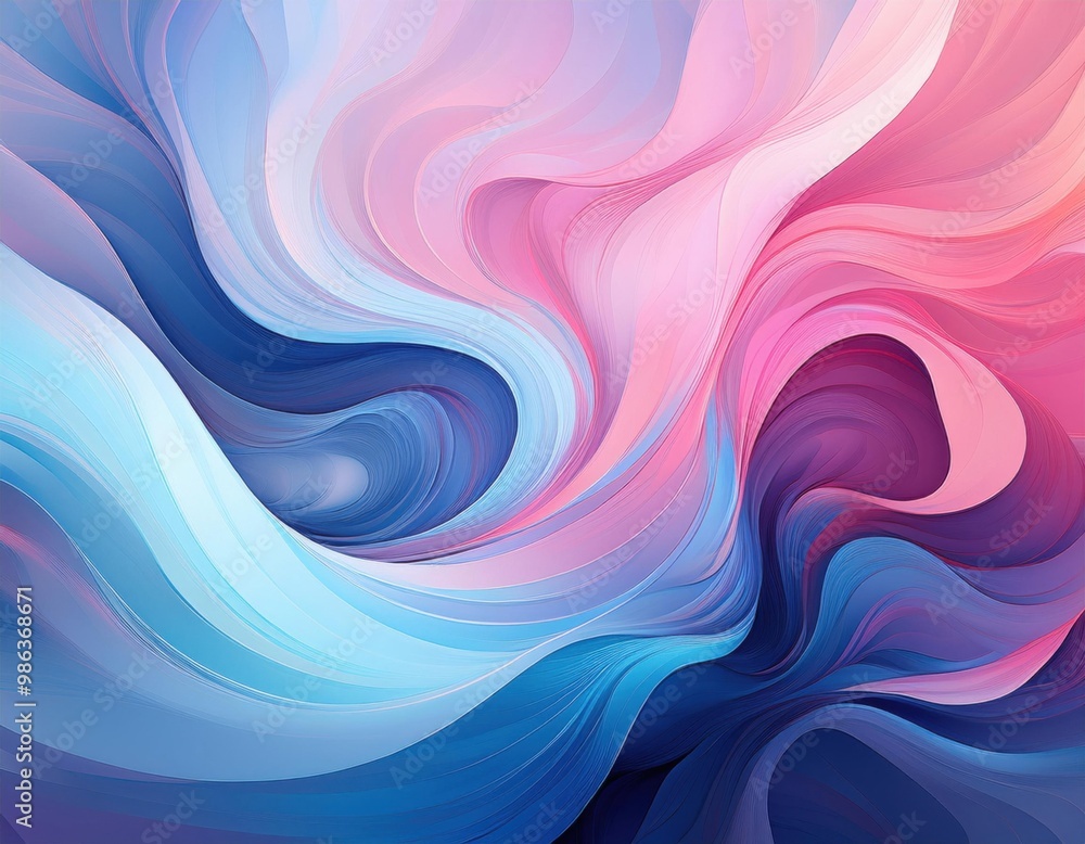 Soft blue and pink swirl with fluid design Soft blue and pink swirl with fluid design