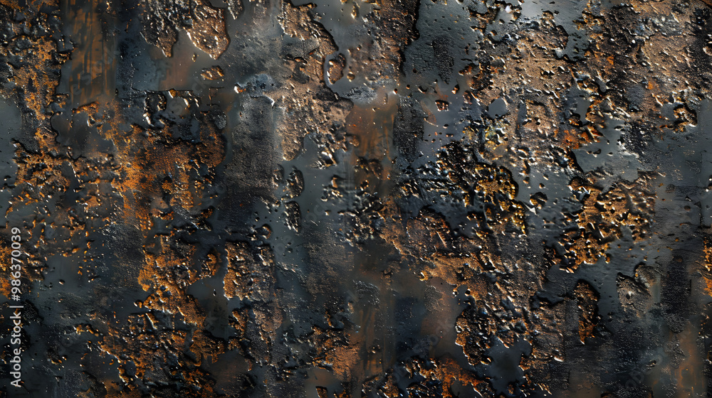 texture floor wall iron plate rusty damaged scratches silver brown red wallpaper for background web design copy space