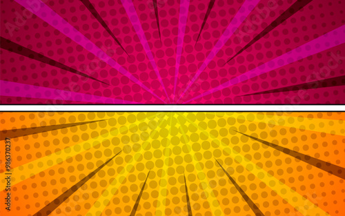 Comic background. Pop art texture. Starburst cartoon style.
