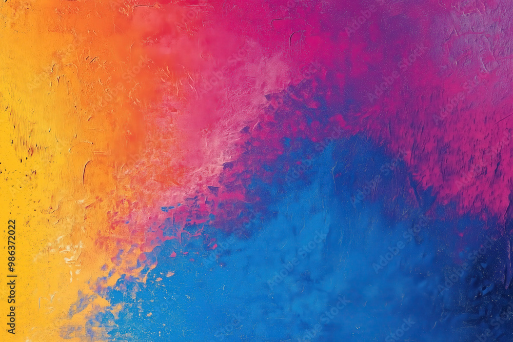 Naklejka premium Vibrant abstract art with bold brush strokes and colorful textures.