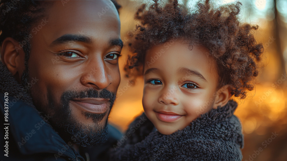A father and his young daughter share a loving smile. A father and his young daughter share a loving smile.