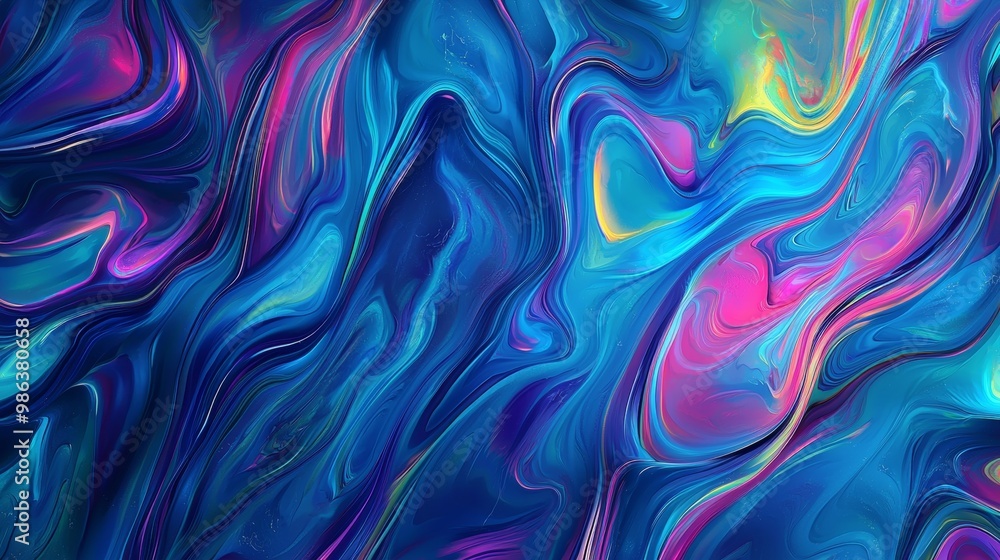 Abstract colorful background resembling flowing liquid paint, with blue, pink, and yellow hues creating a dynamic and visually appealing composition Abstract colorful background resembling flowing liquid paint, with blue, pink, and yellow hues creating a dynamic and visually appealing composition