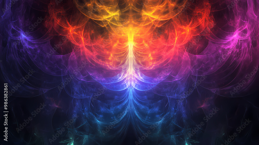 Abstract rainbow fractal art background. Fractal Design. Illustration Abstract rainbow fractal art background. Fractal Design. Illustration