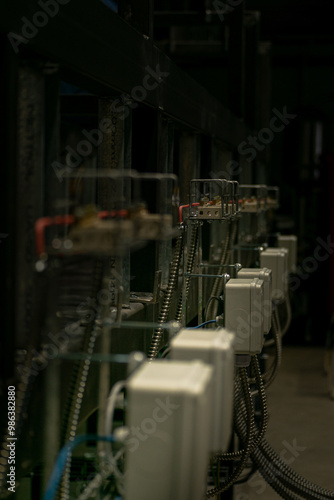 industrial biorecator pipes and electrical work