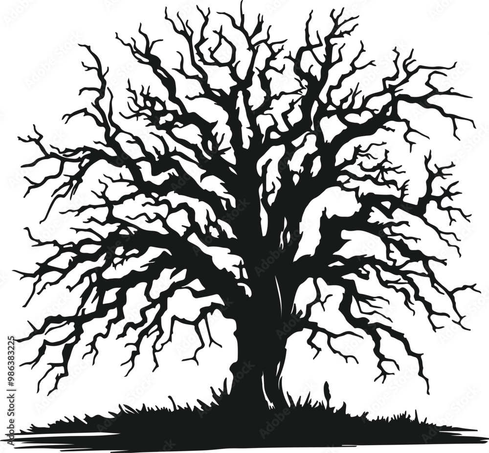 silhouette of dead tree icon vector art illustration. silhouette of dead tree icon vector art illustration.