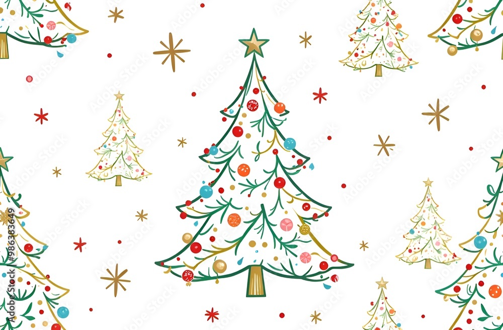 Seamless pattern with trees Christmas background, textile and paper pattern, holiday background, pattern, banner, Christmas decoration, New Year, nice, AI art work Seamless pattern with trees Christmas background, textile and paper pattern, holiday background, pattern, banner, Christmas decoration, New Year, nice, AI art work