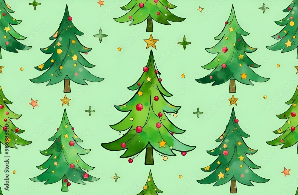 Seamless pattern with trees Christmas background, textile and paper pattern, holiday background, pattern, banner, Christmas decoration, New Year, nice, AI art work Seamless pattern with trees Christmas background, textile and paper pattern, holiday background, pattern, banner, Christmas decoration, New Year, nice, AI art work