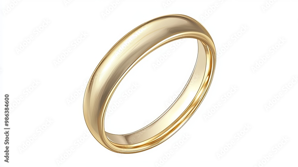 Golden wedding ring isolated on a white background Vector illustration Golden wedding ring isolated on a white background Vector illustration