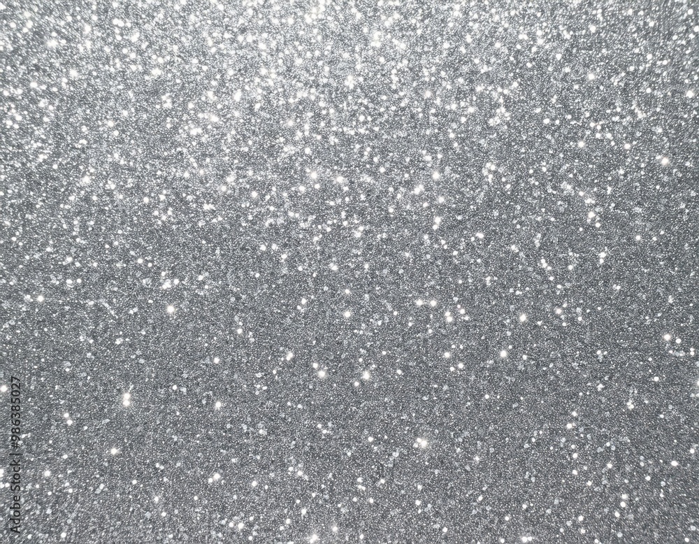 Silver glitter with bright sparkling highlights Silver glitter with bright sparkling highlights