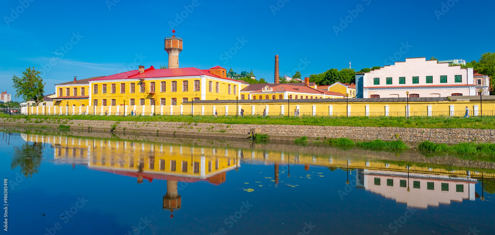 A panoramic view of the Ya.N. Fokin's chintz-printed and cotton factory, Ivanovo