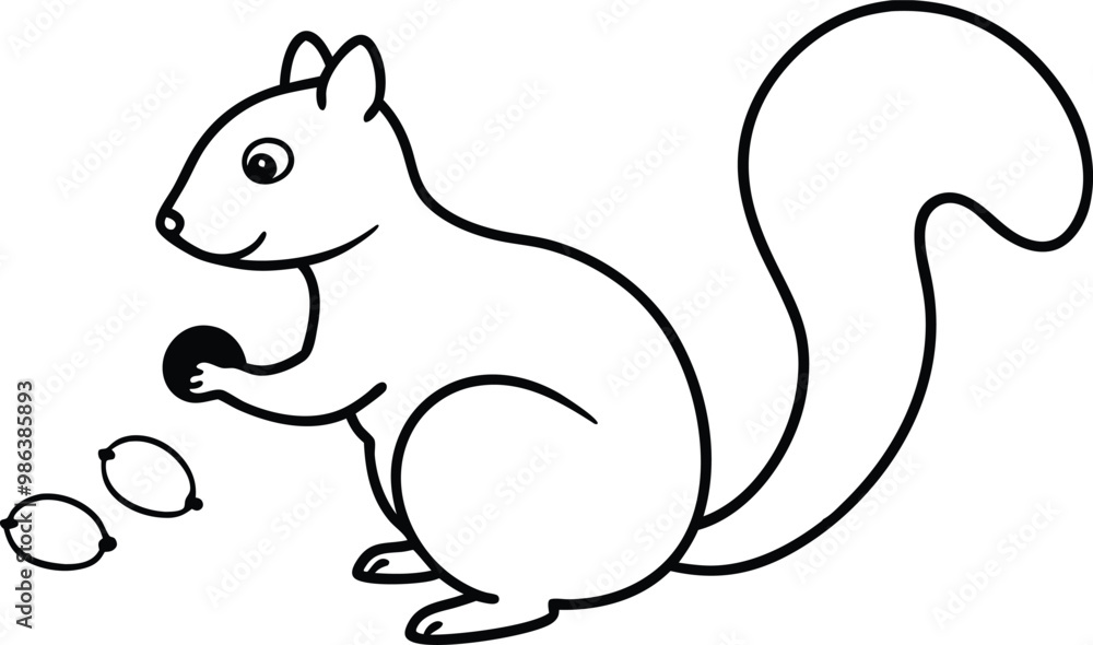 Acorn Harvest Vector Illustration Squirrel in Action
Acorn Harvest Vector Illustration Squirrel in Action