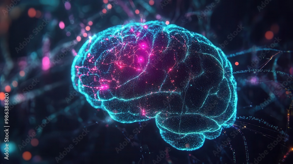 futuristic cyber brain pulsating with vibrant neon synapses against a midnight backdrop intricate neural pathways form an ethereal web symbolizing the complexity of artificial intelligence futuristic cyber brain pulsating with vibrant neon synapses against a midnight backdrop intricate neural pathways form an ethereal web symbolizing the complexity of artificial intelligence