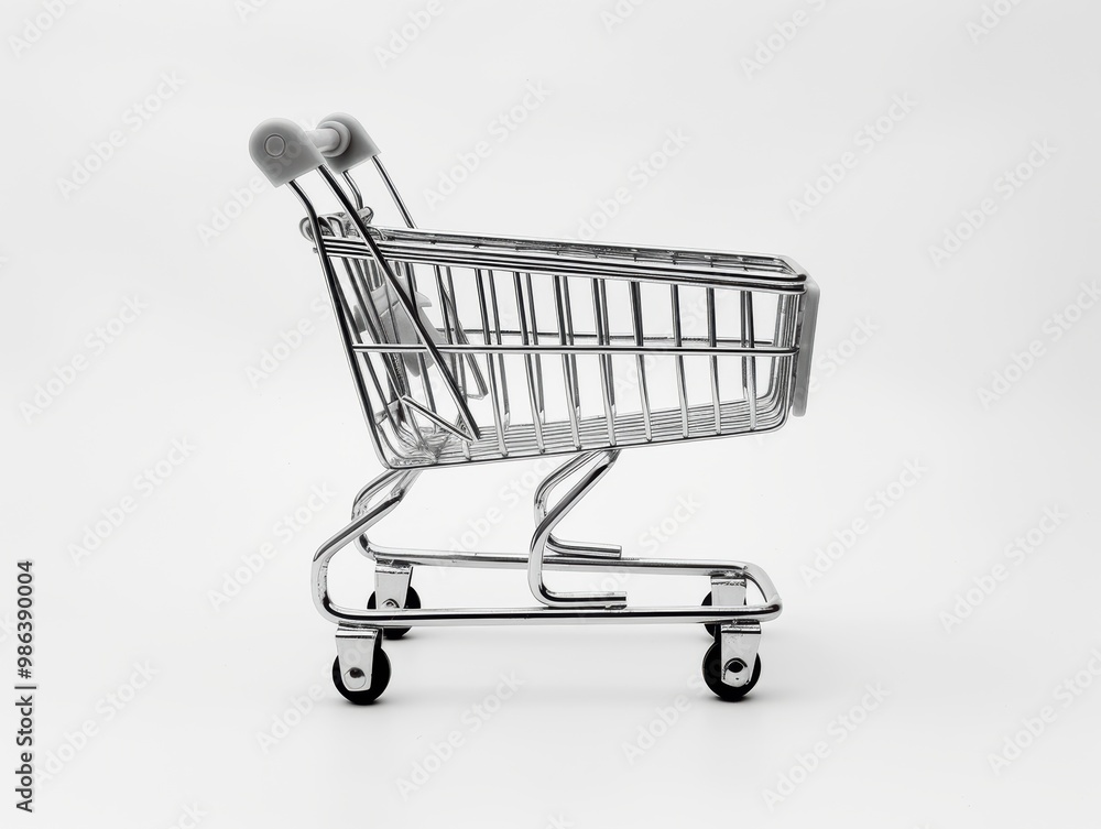 A shopping cart is shown in a close up A shopping cart is shown in a close up