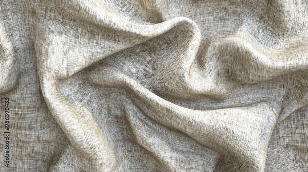 Beautiful beige linen texture background with soft waves flowing downwards, perfect for your design needs, adding a light and airy feel Beautiful beige linen texture background with soft waves flowing downwards, perfect for your design needs, adding a light and airy feel