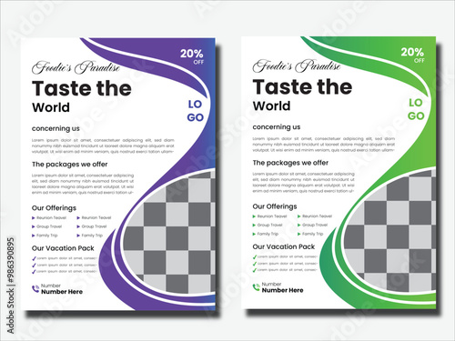  travel flyer design Template & poster