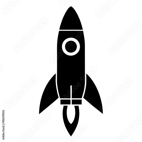 rocket isolated on white background