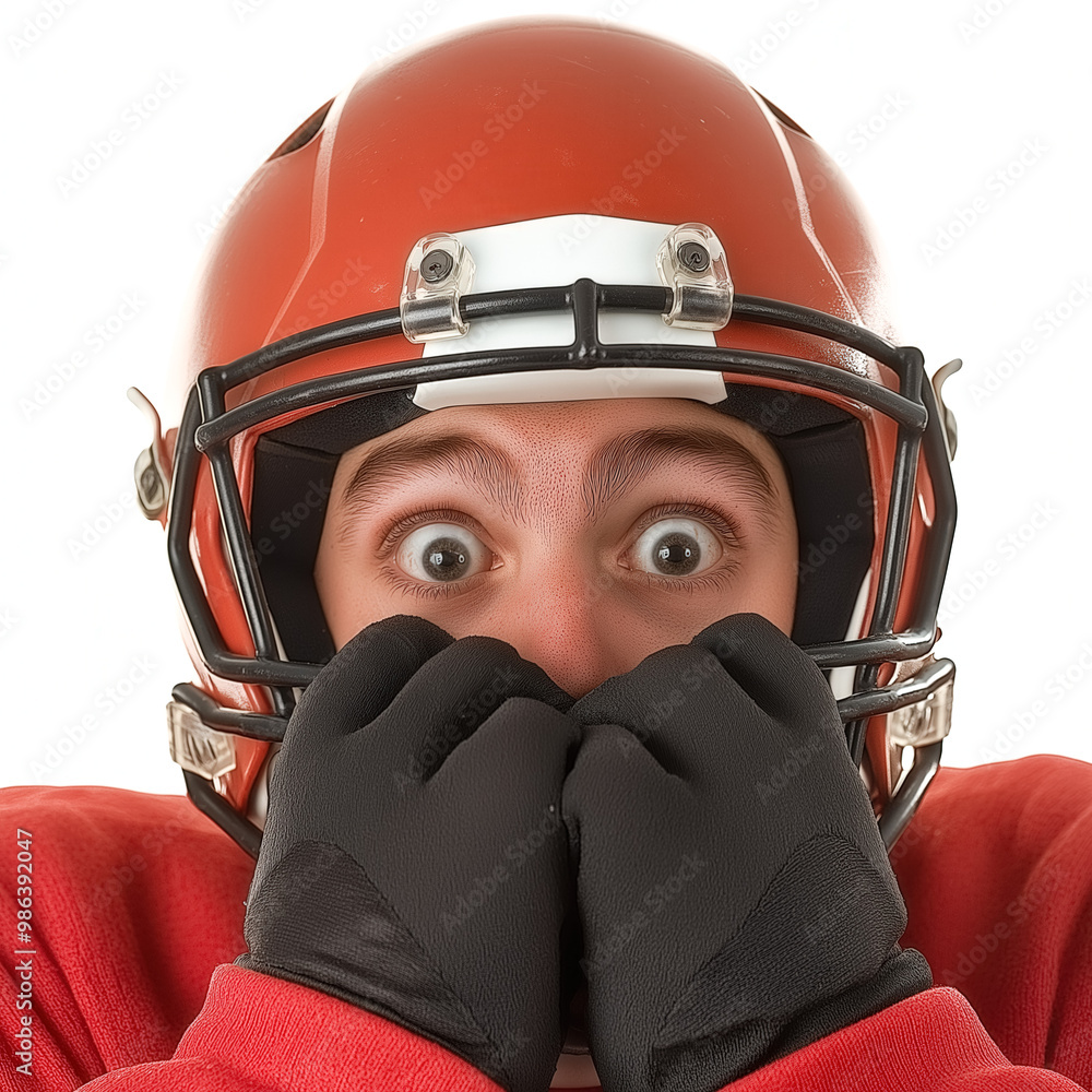 American Football Fan Isolated American Football Fan Isolated