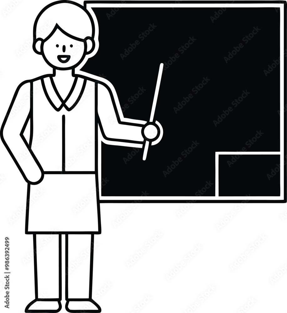 Creative Learning Space Vector Design of Teacher at Blackboard
Creative Learning Space Vector Design of Teacher at Blackboard
