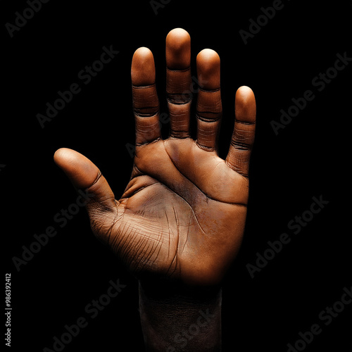 Back Hand Open Isolated