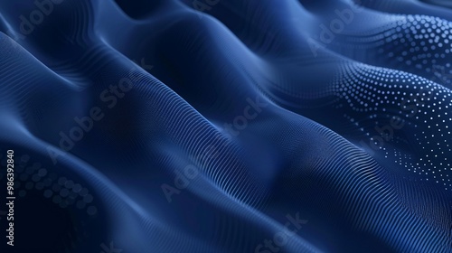 3D abstract dark blue background with dots pattern
