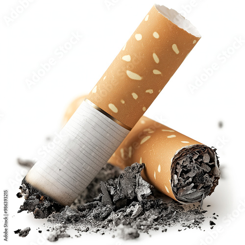 Broken Cigarette Isolated