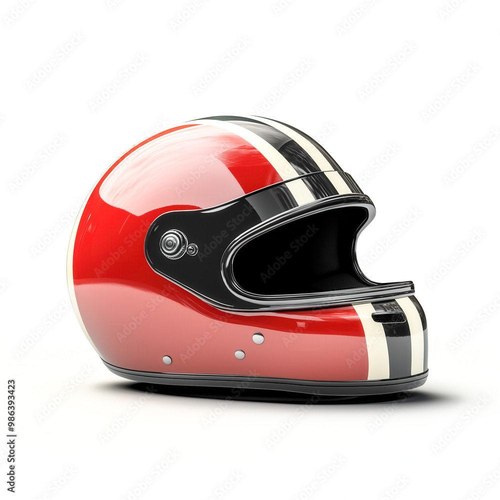 Fototapeta premium Car Racing Helmet Isolated