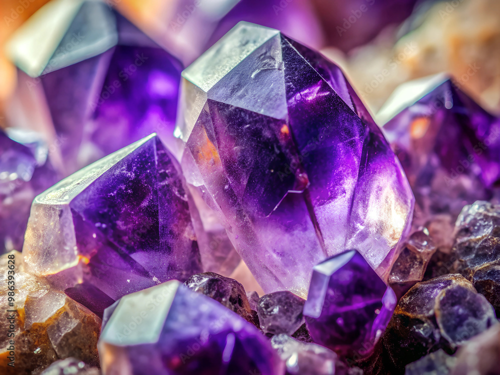purple amethyst stone having mineral texture, macro purple amethyst stone having mineral texture, macro