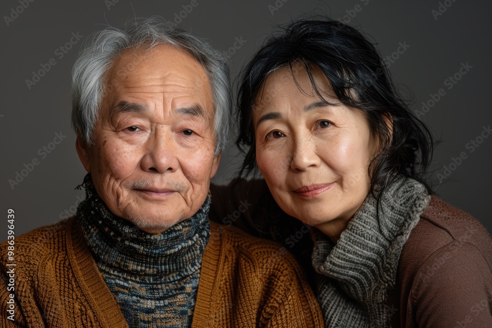 A man and woman are posing for a picture A man and woman are posing for a picture
