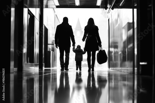 Family Walking Away