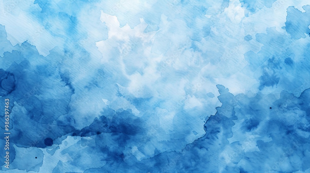 Fototapeta premium Blue watercolor abstract background
