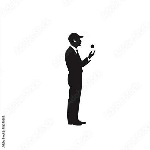 Juggler Silhouette, Illustr...