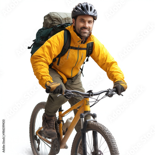 Mountain Biker Isolated