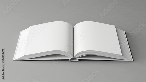 Blank white book isolated on white background. 3d illustration.