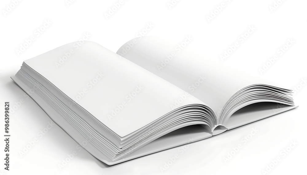 Blank white book isolated on white background. 3d illustration. Blank white book isolated on white background. 3d illustration.