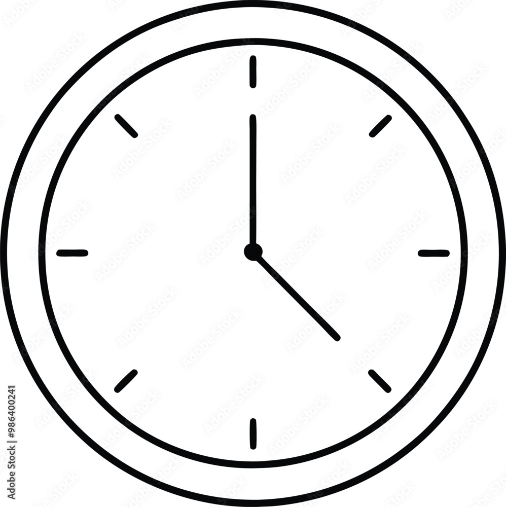Sleek Vector Clock Icon Perfect for Minimalist Styles
Sleek Vector Clock Icon Perfect for Minimalist Styles