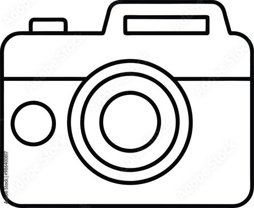 Vibrant Vector Camera Icon Illustration for Digital Creatives 