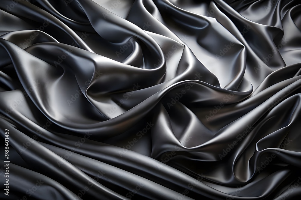Elegant Black Silk Waves. Luxury Abstract Liquid Cloth Folds Background and Wallpaper Design Elegant Black Silk Waves. Luxury Abstract Liquid Cloth Folds Background and Wallpaper Design