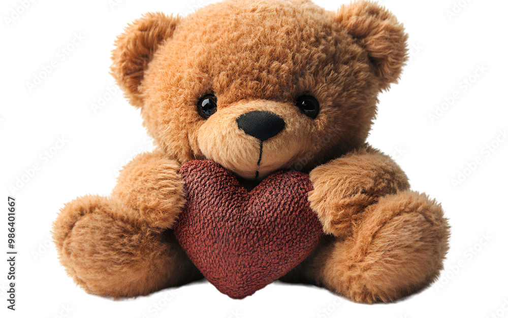 Obraz premium a teddy bear holding a heart. 