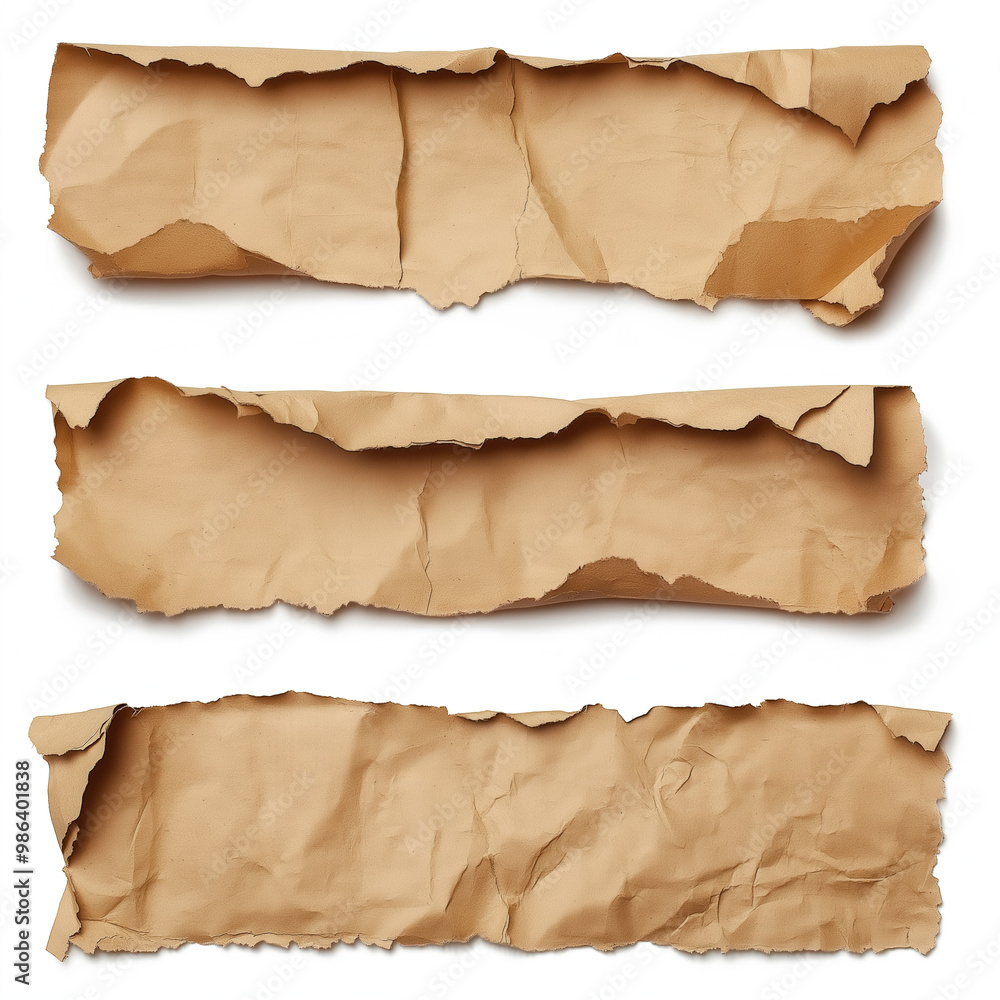 Ripped Paper Strip Isolated Ripped Paper Strip Isolated
