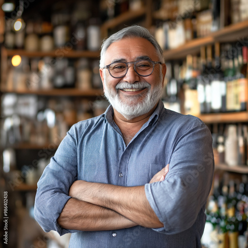 Shop Owner Isolated
