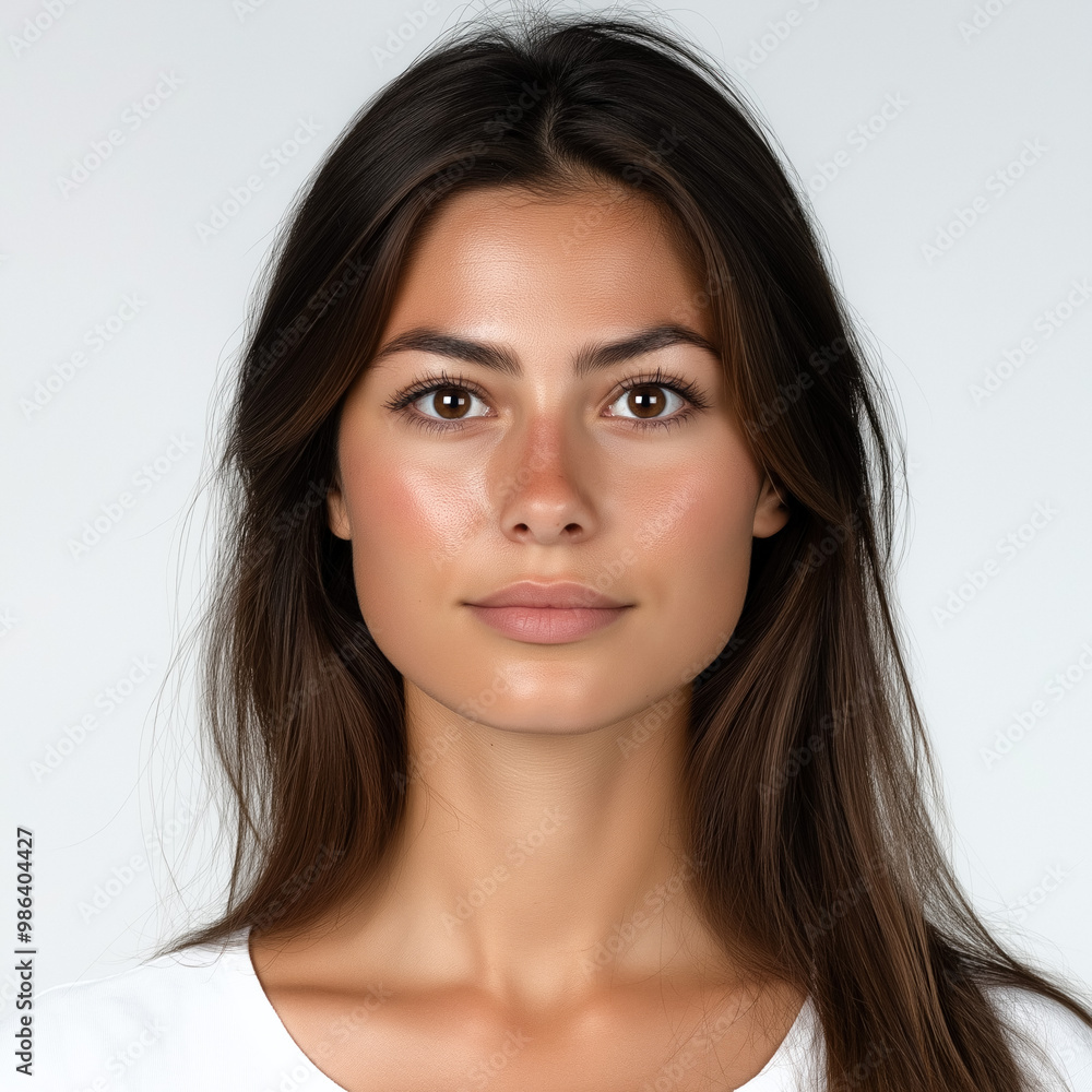 Woman Isolated Not Smiling Woman Isolated Not Smiling