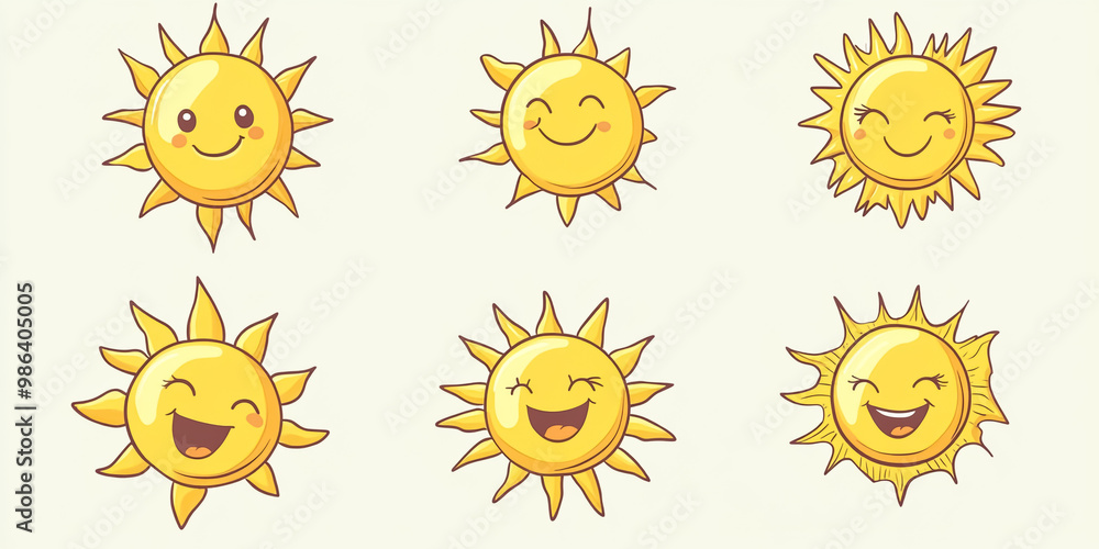 Hand drawn graffiti cartoon yellow sun Hand drawn graffiti cartoon yellow sun