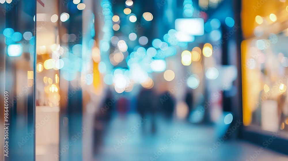 Pedestrian mall with blurred abstract background Bokeh effects create a vibrant and dynamic scene great for business or retailfocused presentations Pedestrian mall with blurred abstract background Bokeh effects create a vibrant and dynamic scene great for business or retailfocused presentations