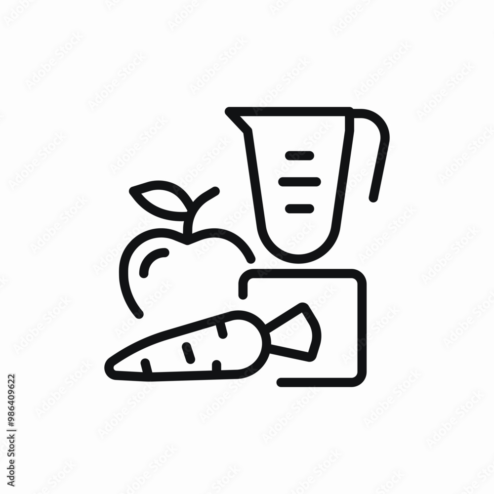 carrot apple blender icon sign vector carrot apple blender icon sign vector