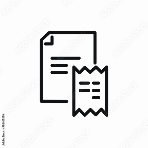 bill invoice report icon sign vector