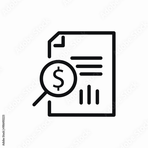 report financial search icon vector