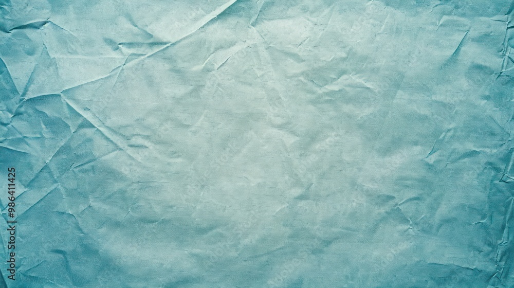 Obraz premium Abstract Blue Crumpled Paper Texture Background