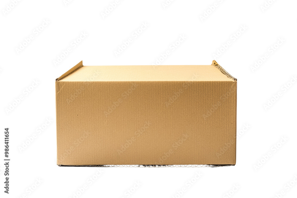 Recyclable corrugated cardboard packaging, sturdy and ecofriendly,Isolated on transparent background Recyclable corrugated cardboard packaging, sturdy and ecofriendly,Isolated on transparent background
